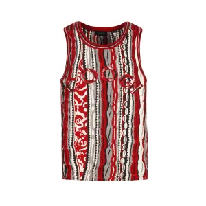 New -COOGI Red-Black Sweater Knit Basketball Jersey