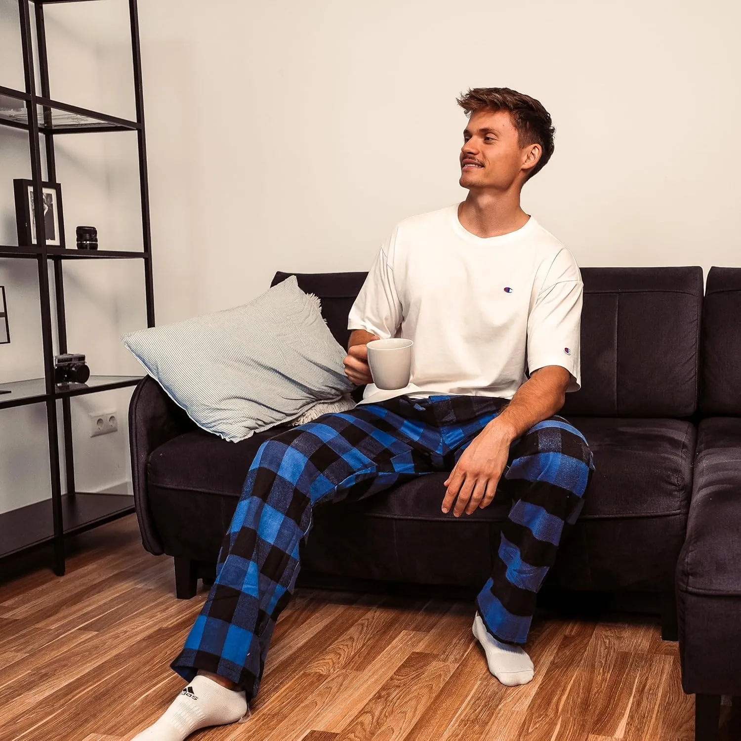 NORTY Flannel Pajama Pants for Men - Comfortable PJ Bottoms for Adults - Men's Sleepwear - Cotton/Poly Blend