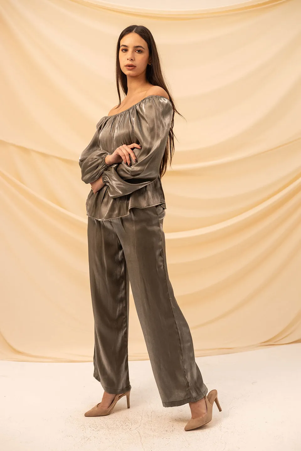Olive Chic Organza Pants