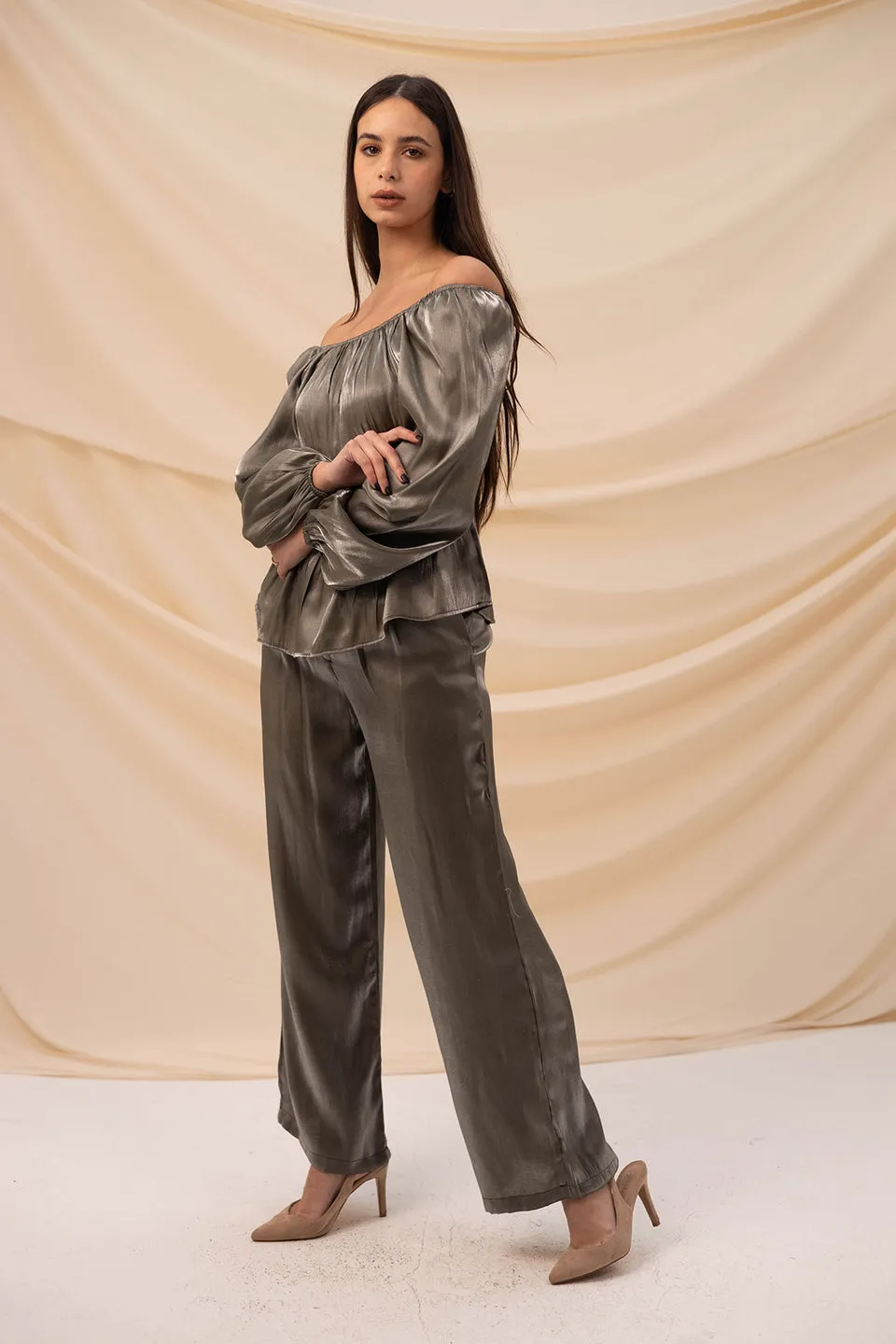 Olive Chic Organza Pants