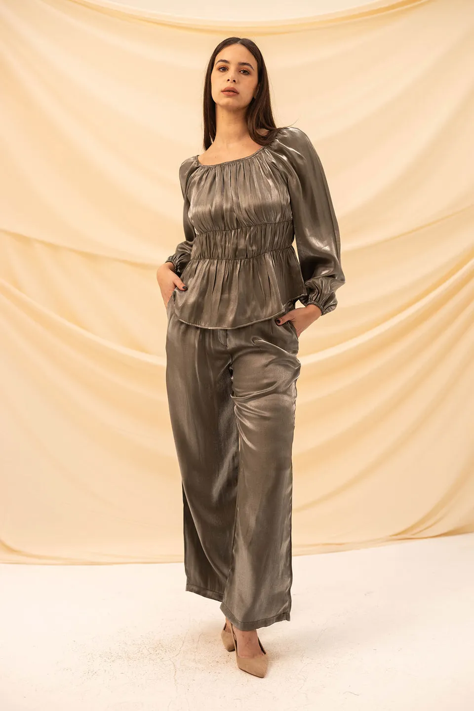 Olive Chic Organza Pants
