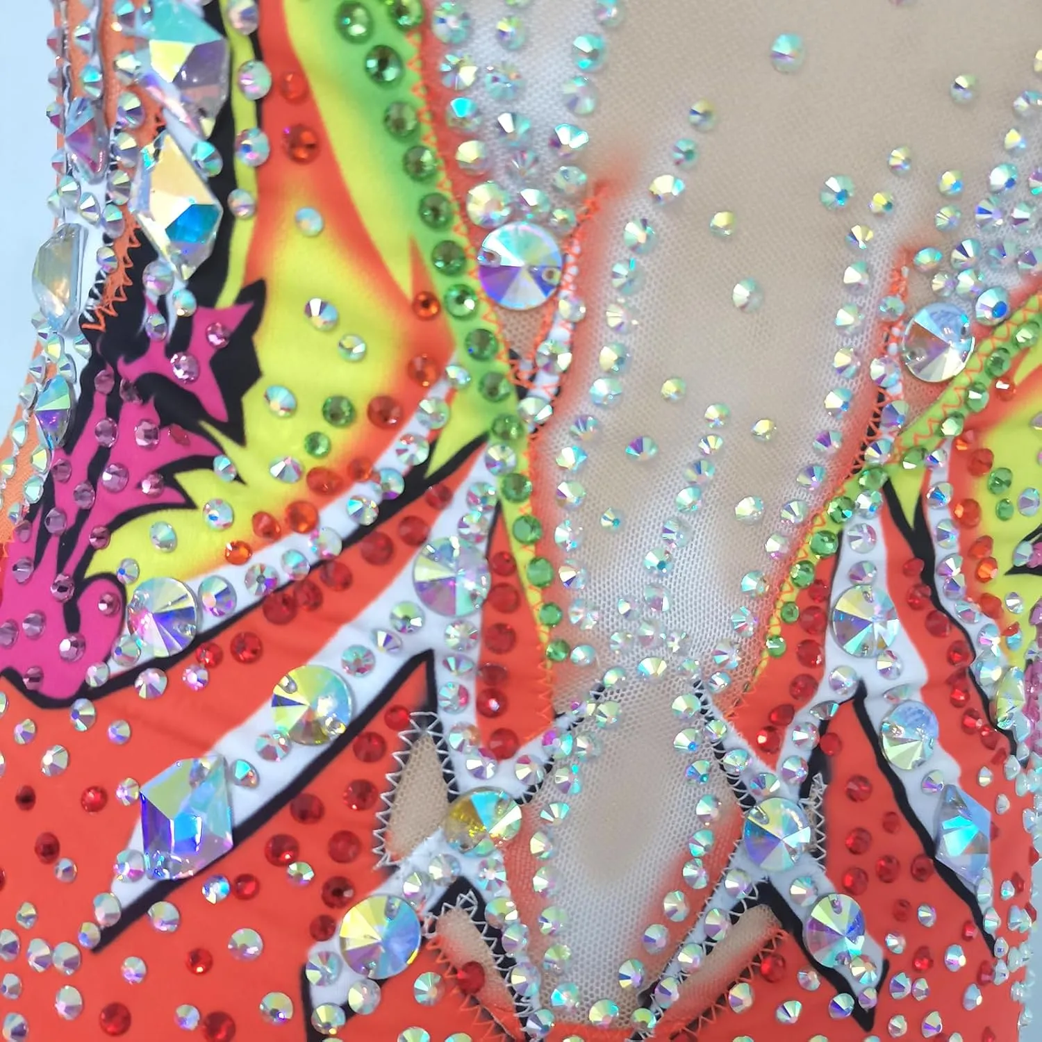 Orange Camisole Rhythmic Gymnastics Suit Elegant and Comfortable Uniform for Rhythmic Gymnastics Performances