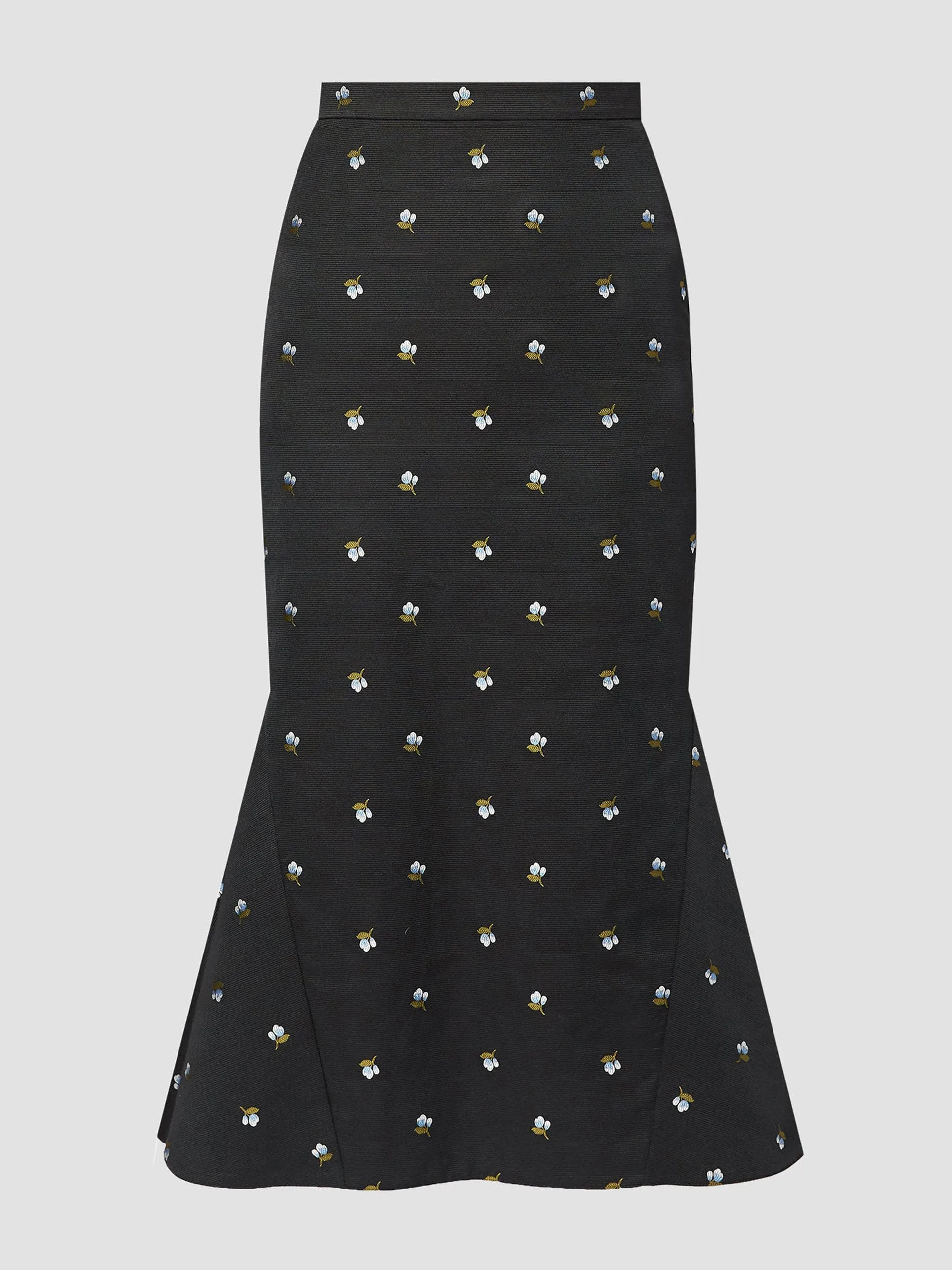 Pencil fit-flare skirt