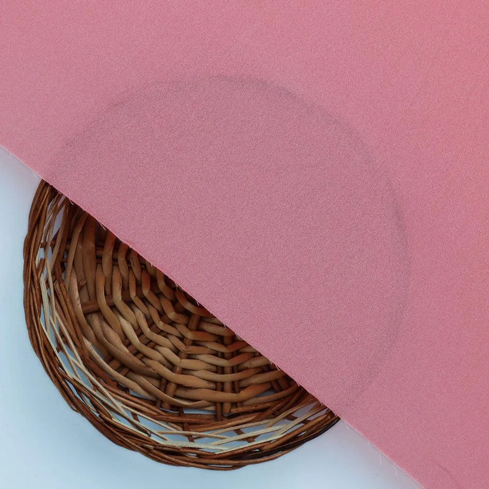 Pink Plain American Crepe Solid Fabric