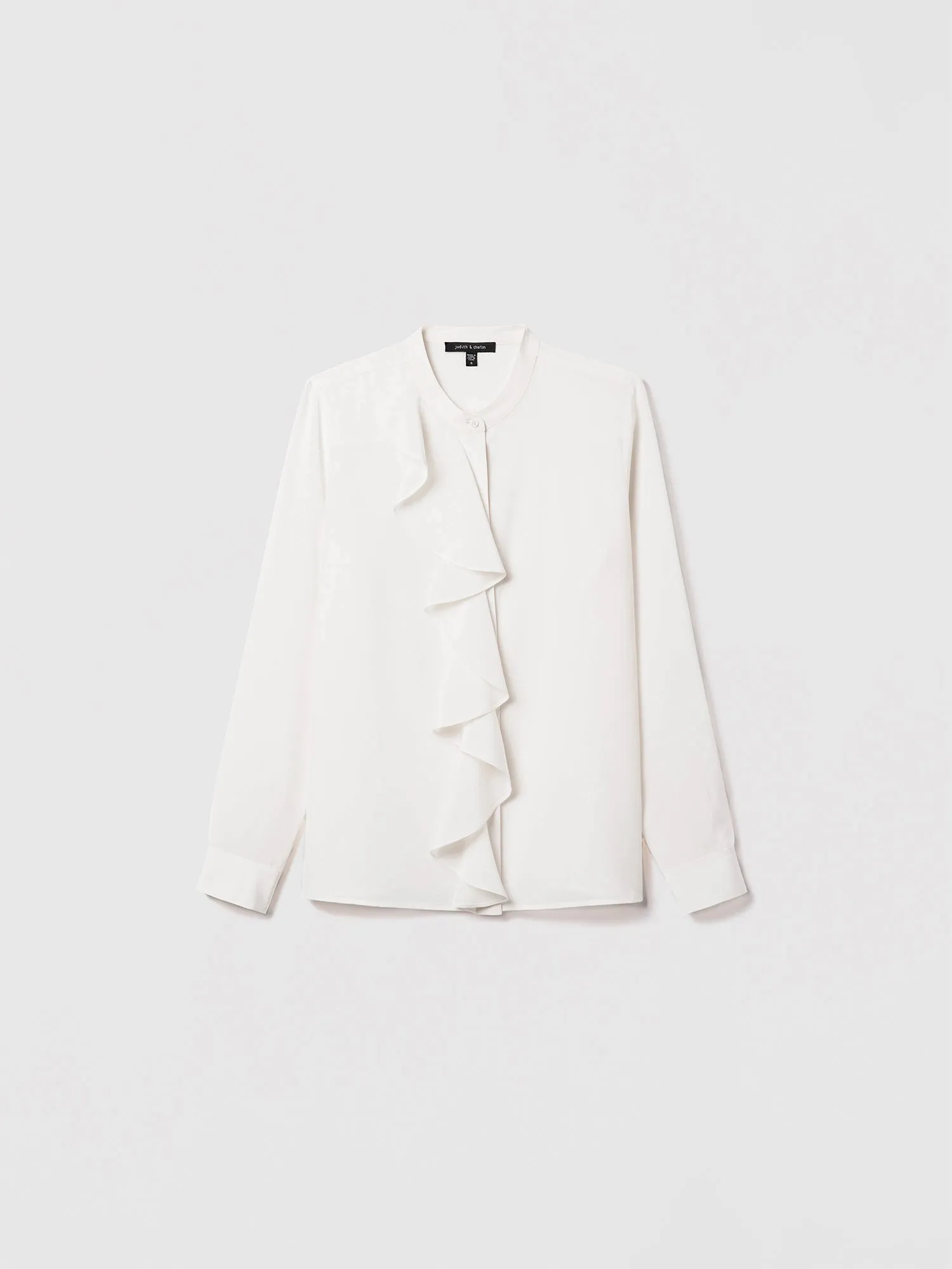 Ruffled silk blouse