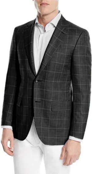 SHUZHXLZANGY Mens Plaid Blazer 2 Button Slim Fit Jacket Sport Coats Casual Blazer for Men Wedding Prom Party