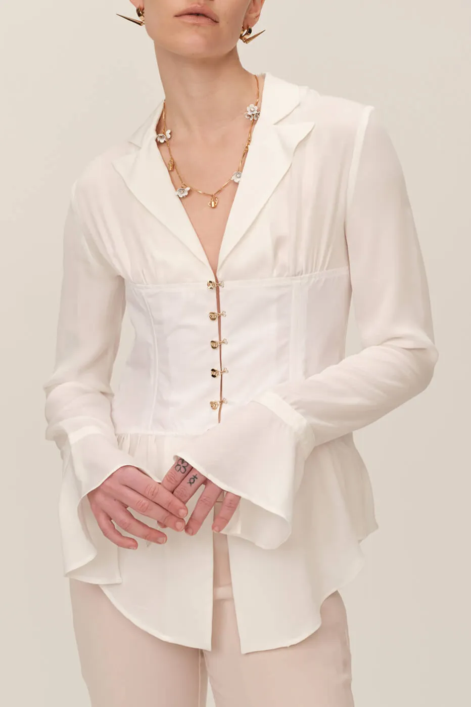 Silk Corset Blouse