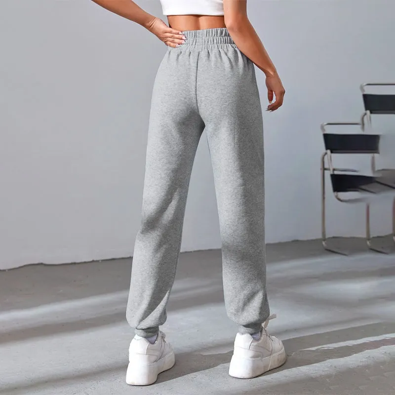 Solid Elastic Comfortable Waist Sweatpants