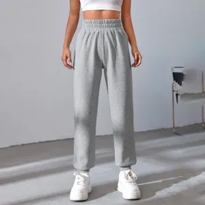 Solid Elastic Comfortable Waist Sweatpants