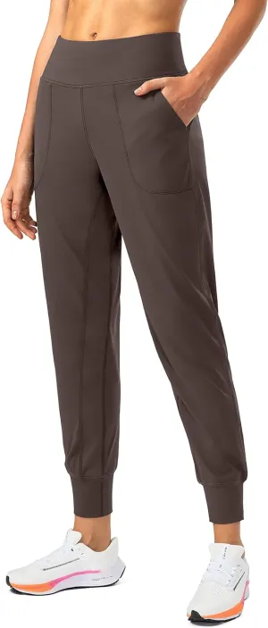 Soothfeel Women's Joggers with Zipper Pockets High Waisted Athletic Workout Yoga Pants Joggers for Women