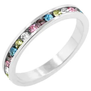 Stylish Stackables Mixed Crystal Ring