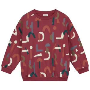 Sweater Abstract Mushy Red