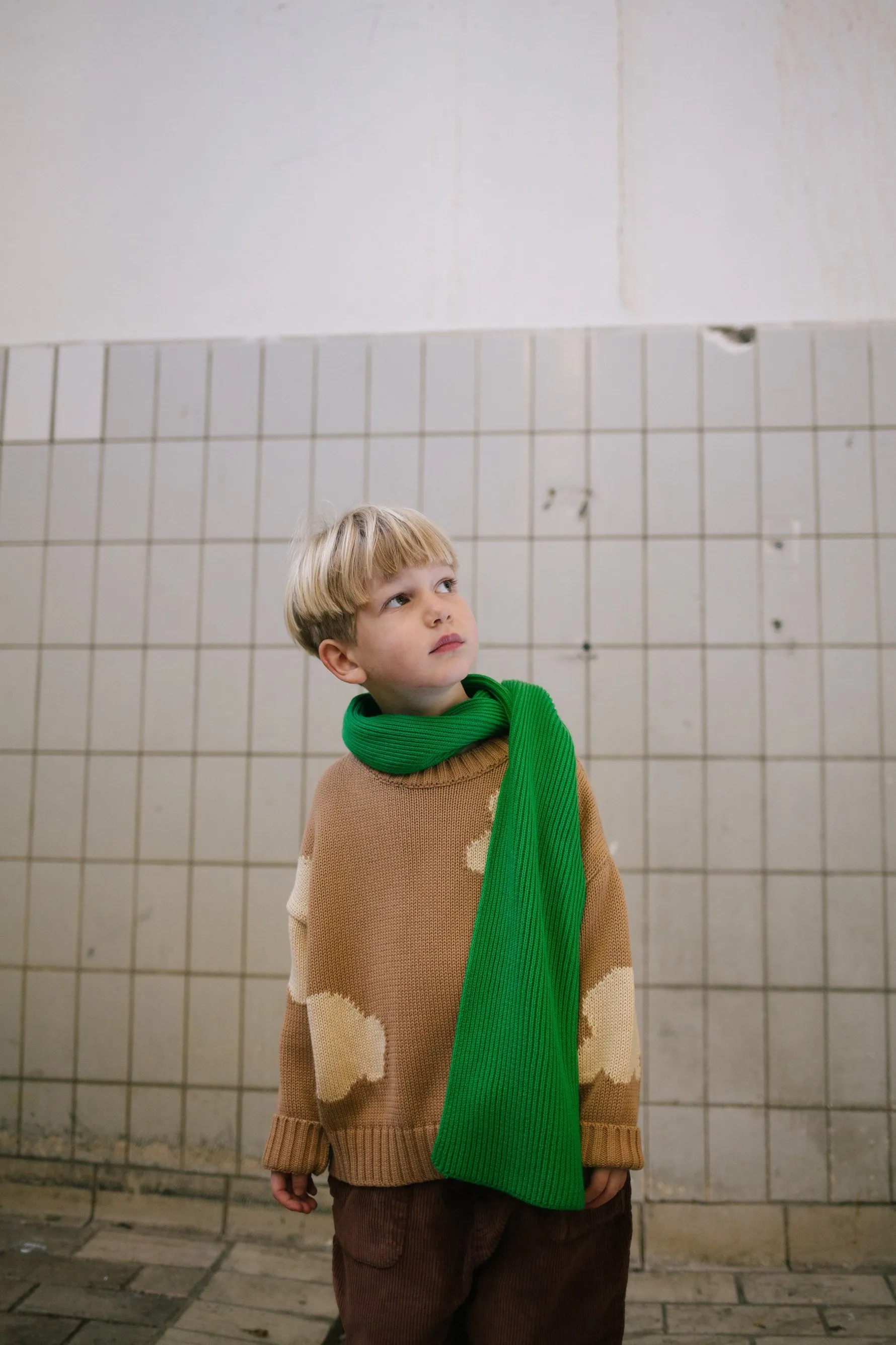 Sweater Knitted Cloudy Winter Stone