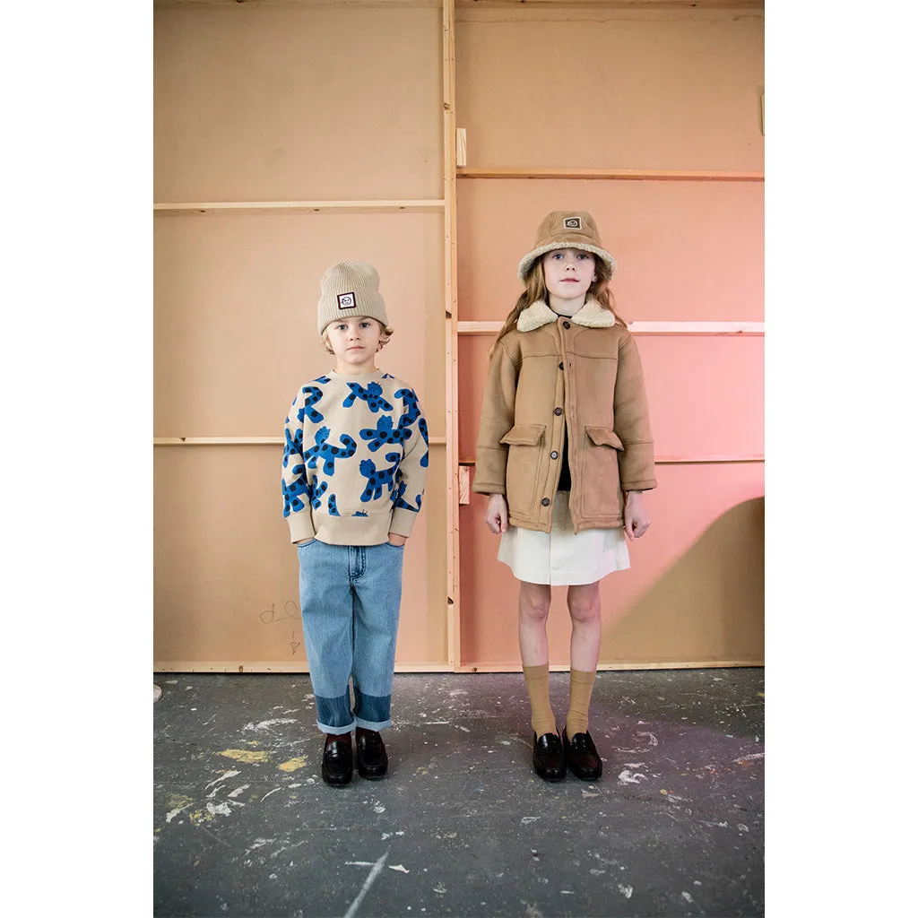 Sweater Slouch Sand Otomi Blue