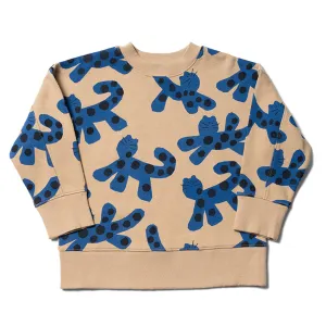 Sweater Slouch Sand Otomi Blue