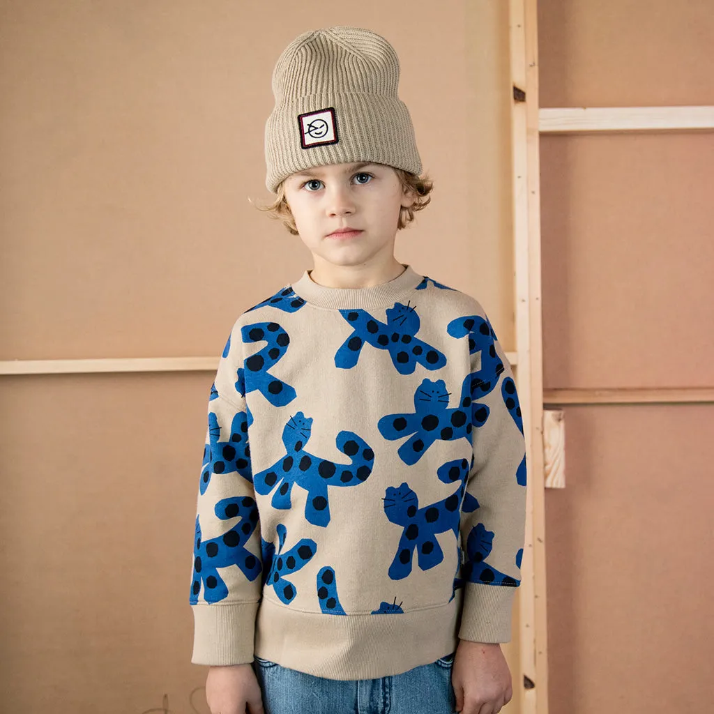 Sweater Slouch Sand Otomi Blue