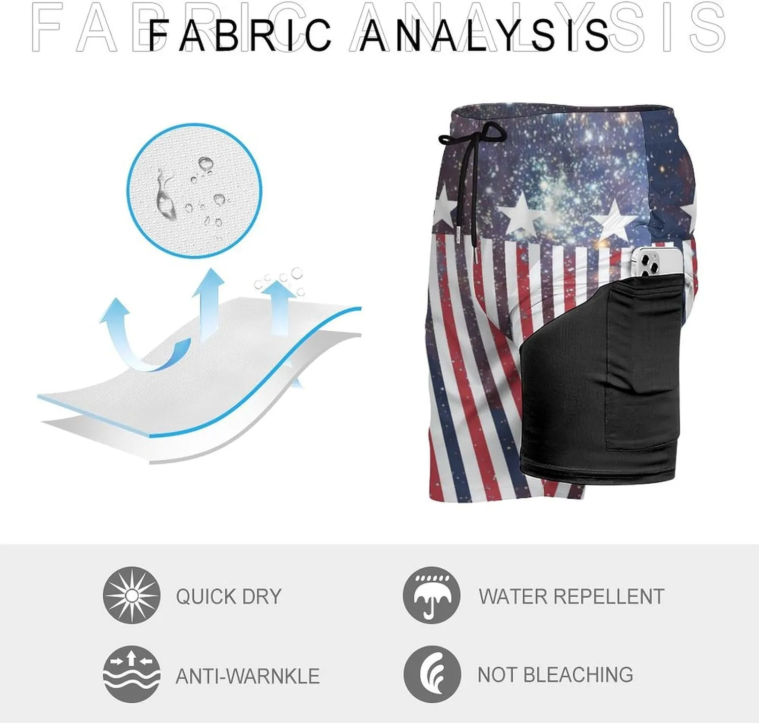 TAIZIYEAH Men's Beach Shorts Sports Beach Pants Swimwear Bathing Suits Board Shorts with Pocket Comfortable