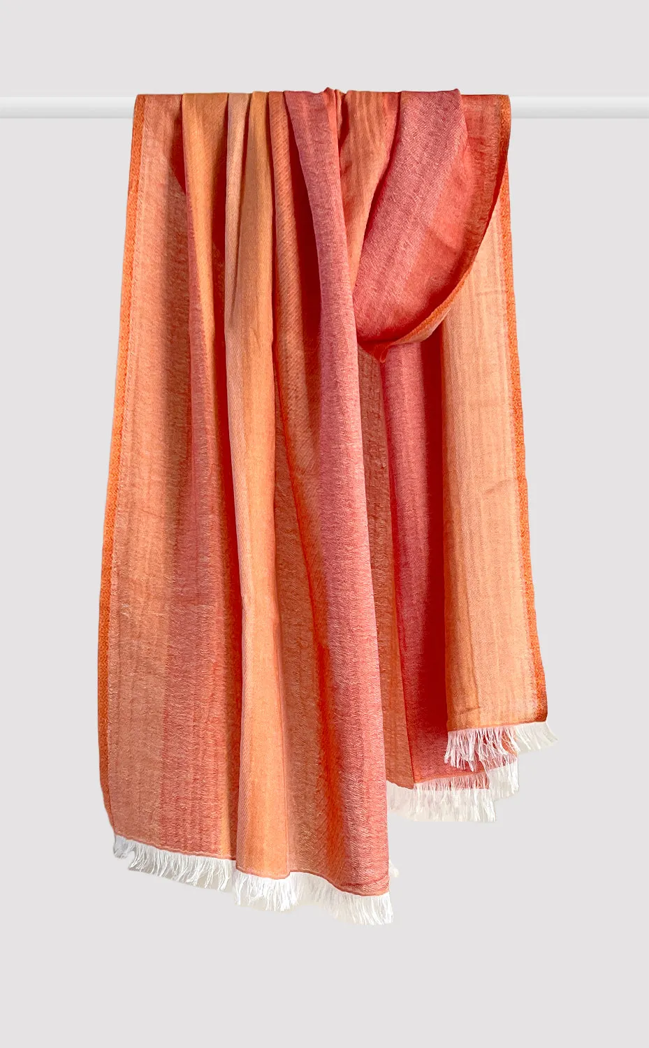 Tangerine Sheer Jacquard Stole
