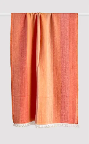 Tangerine Sheer Jacquard Stole