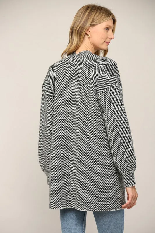 The Neutrals Chevron Cardigan