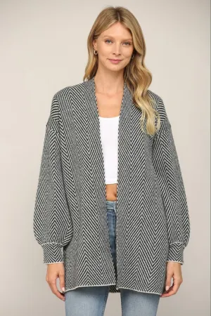 The Neutrals Chevron Cardigan
