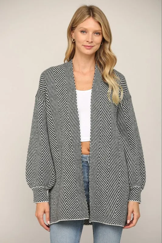 The Neutrals Chevron Cardigan
