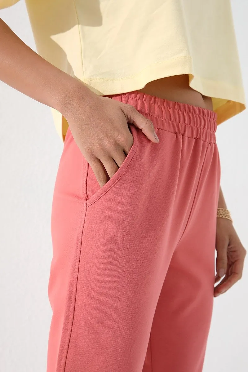 TMY Powder High Waist Jogger Comfortable Fit Cuffed Women's Sweatpants - 94561 - Derry