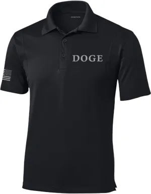 Trenz Shirt Company Mens Political Musk Dark Doge Embroidered Golf Polo