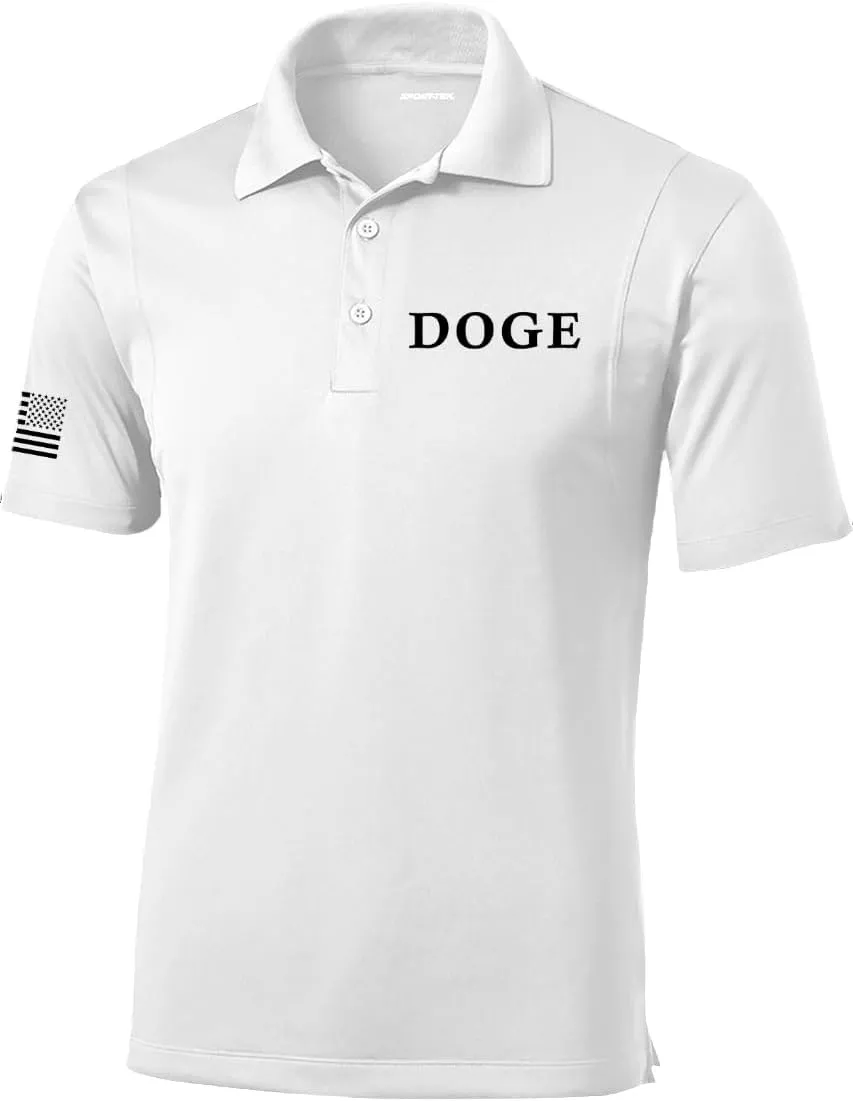 Trenz Shirt Company Mens Political Musk Dark Doge Embroidered Golf Polo