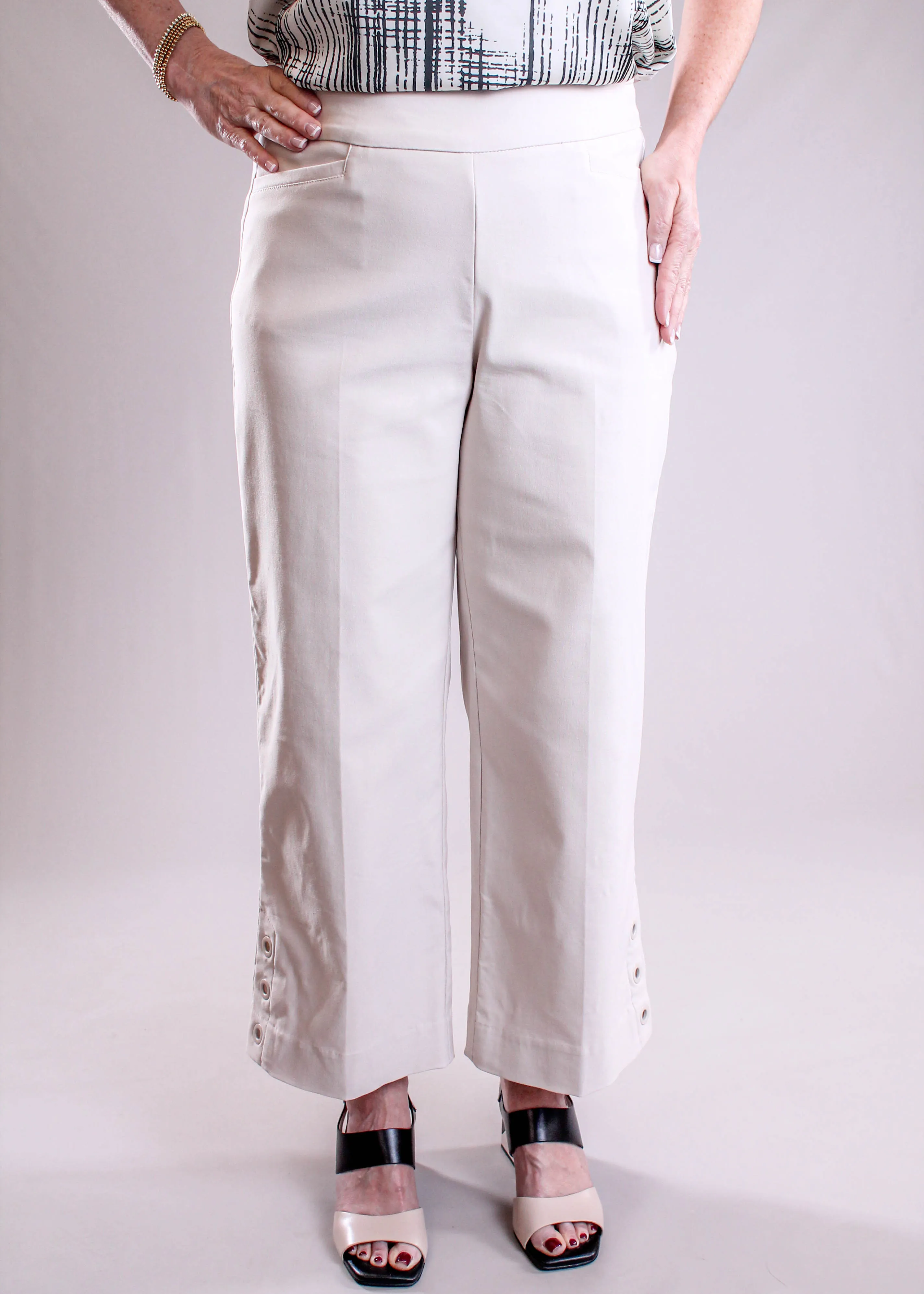 Tribal Sportswear Flatten It Capris with Eyelets