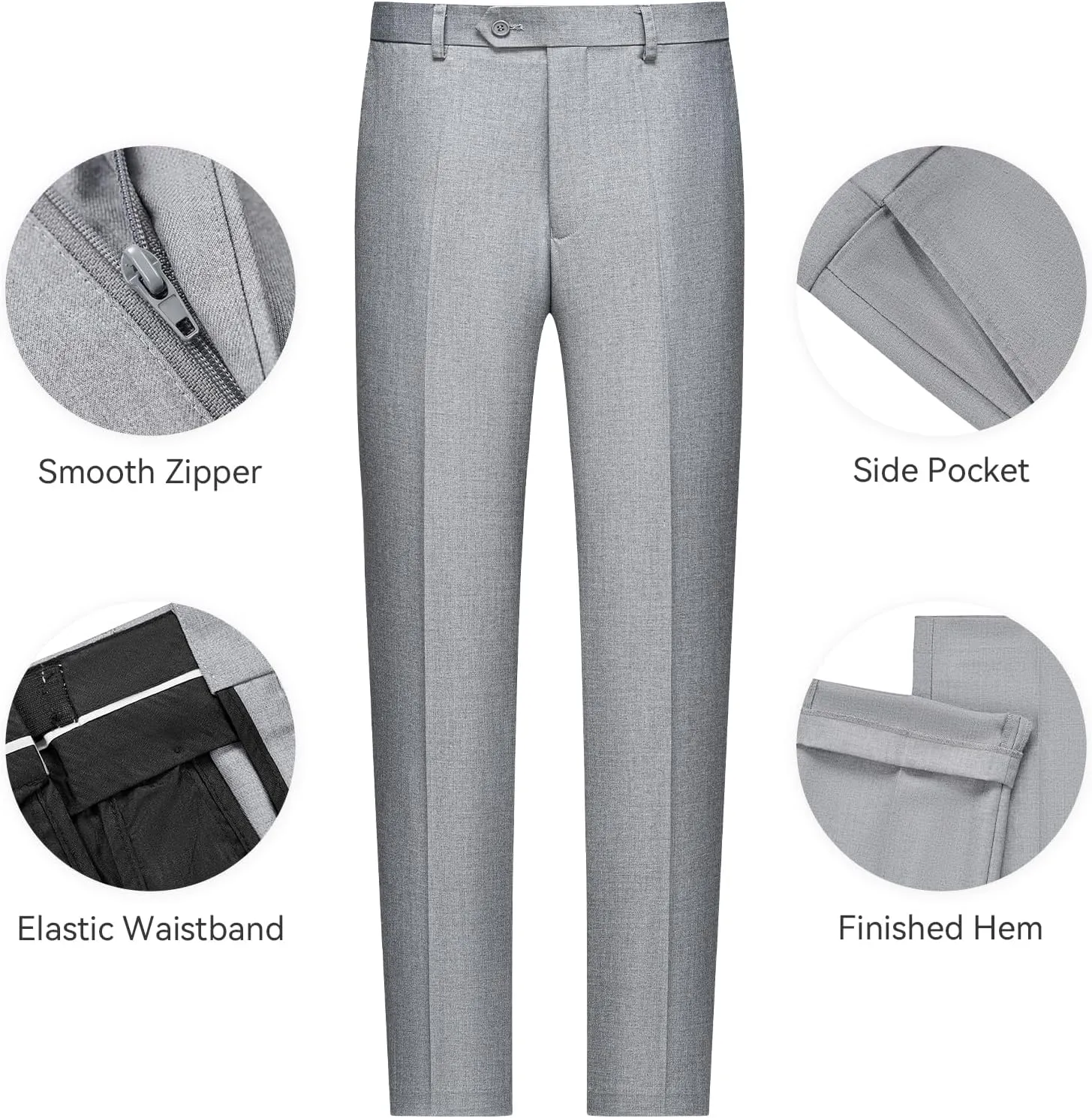 WEEN CHARM Men's 3 Piece Suit One Button Blazer Jacket Vest Pants Set Slim Fit Formal Wedding Business Suit Tuxedo Suit