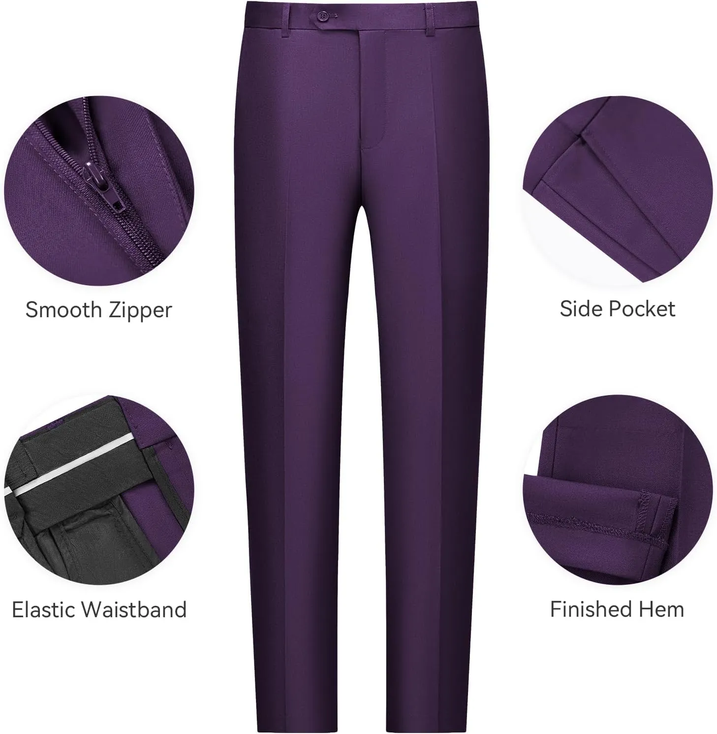 WEEN CHARM Men's 3 Piece Suit One Button Blazer Jacket Vest Pants Set Slim Fit Formal Wedding Business Suit Tuxedo Suit