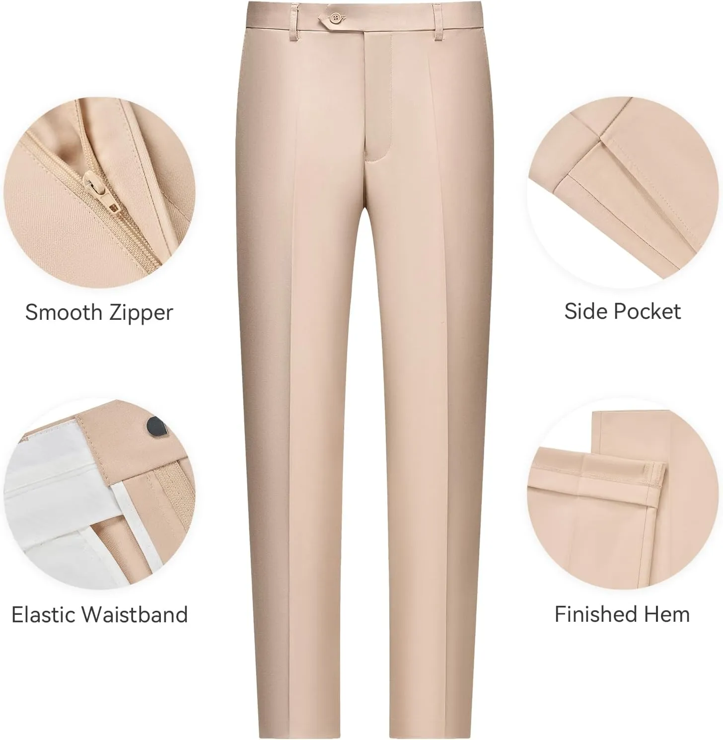 WEEN CHARM Men's 3 Piece Suit One Button Blazer Jacket Vest Pants Set Slim Fit Formal Wedding Business Suit Tuxedo Suit