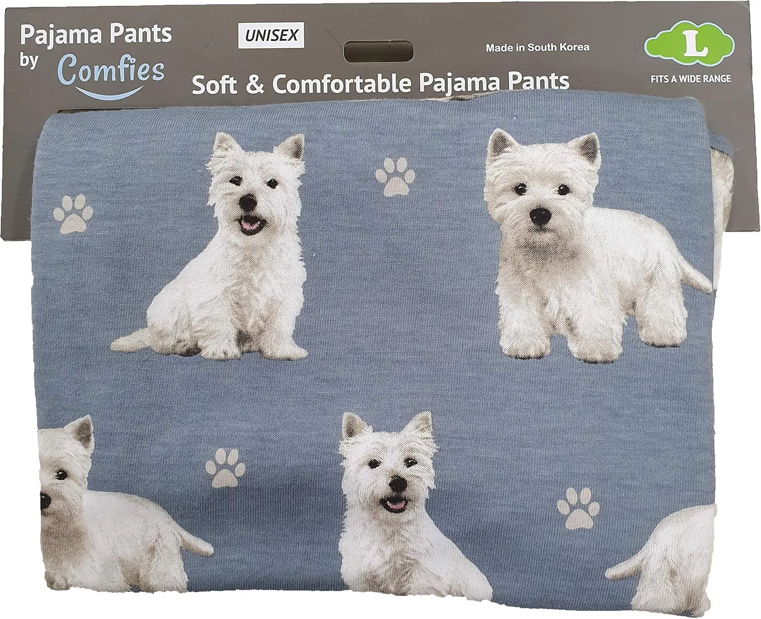 Westie Unisex Lightweight Cotton Blend Pajama Bottoms  Super Soft and Comfortable  Perfect for Westie Gifts