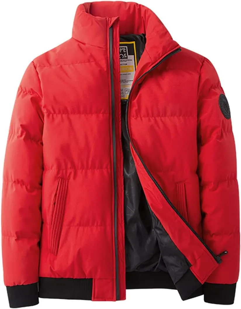 Winter Men's Parka Jacket Thick Warm Coat Stand Collar Casual Jackets Cotton Padded Winter Parkas Plus Size 8XL