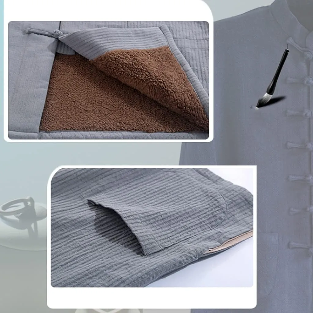 Winter Tai Chi Uniform Thick Tang Suit Jackets Cotton Padded Coats Men Warm Chinese Kung Fu Clothing Shirt