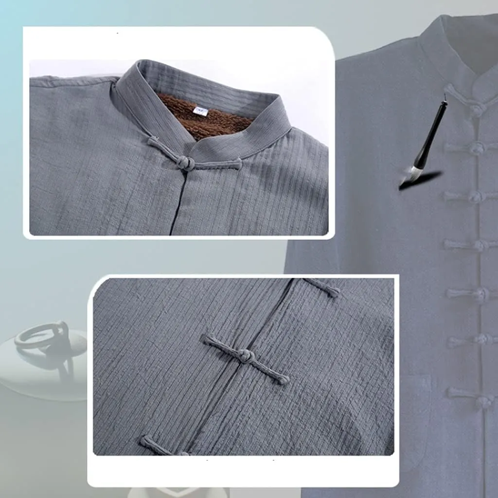 Winter Tai Chi Uniform Thick Tang Suit Jackets Cotton Padded Coats Men Warm Chinese Kung Fu Clothing Shirt
