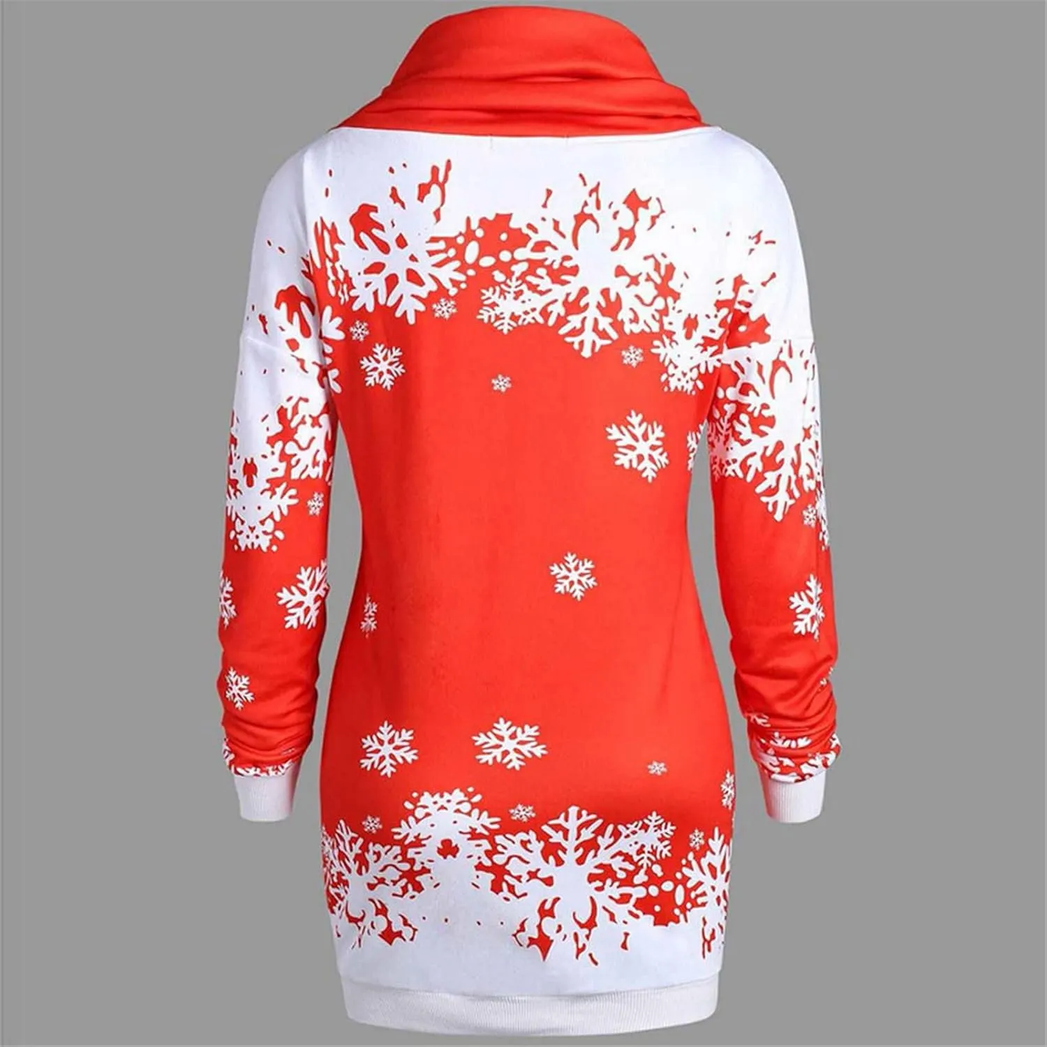 Women Christmas Sweatshirts Casual Novelty Party Slim Tunic Jumper Dress Lightweight Bag Hip Midi Pullover Dress