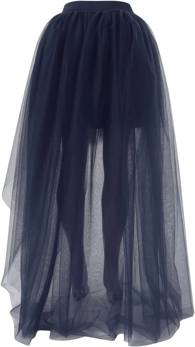 Women's A-Line High Waisted Midi Skirt Short Thin Women's Sexy Skirts Sexy Black Mesh Skirt Front Massage Table