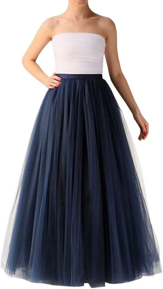 Women's A-Line High Waisted Midi Skirt Skirts for Women Pleated Princess Mesh Women Skirt Dancing Skirt Circle