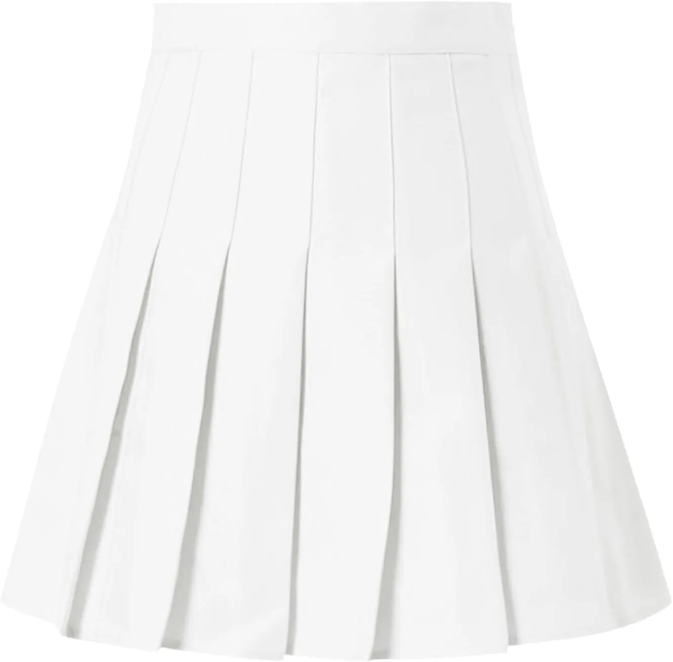 Womens Girls Solid Pleated Skirt Basic Skirt Aline Design Skirt Formal Skirt Set for Women