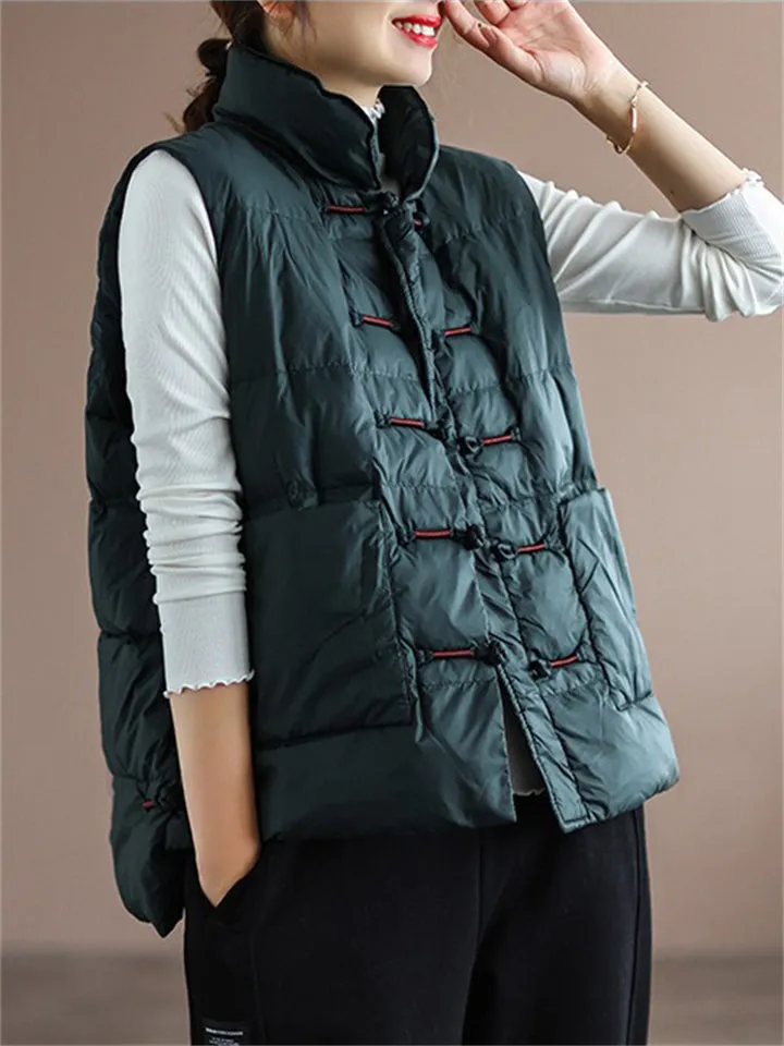 Women's Winter Keep Warm White Duck Down Sports Vest