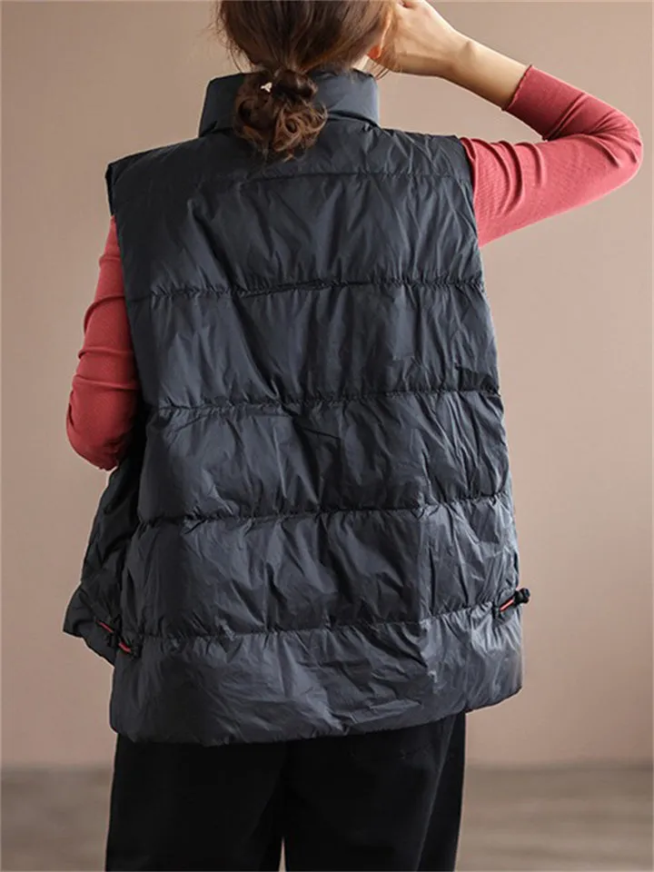 Women's Winter Keep Warm White Duck Down Sports Vest