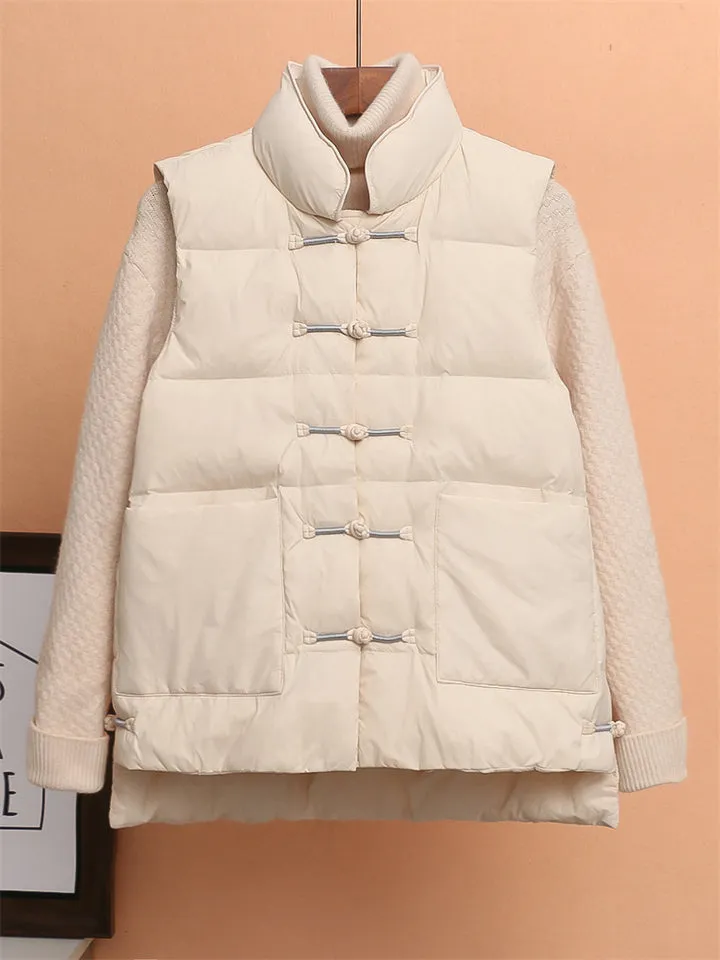 Women's Winter Keep Warm White Duck Down Sports Vest