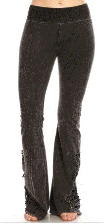 Yoga Pants with Lace Inserts