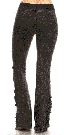 Yoga Pants with Lace Inserts